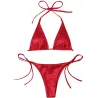 Sexy Bikini-Set - metallischer Farbeffekt