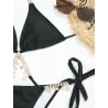 Sexy bikini set - with crystal / metal decorationsBeachwear