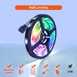 RGB-LED-Streifen - Bluetooth - mit Fernbedienung