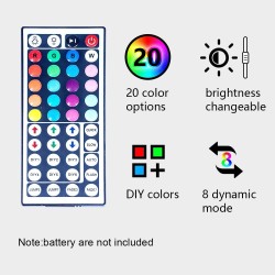 RGB-LED-Streifen - Bluetooth - mit Fernbedienung