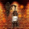 Vintage LED-Wandlampe - Laterne aus Eisen