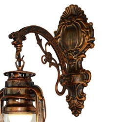 Vintage LED-Wandlampe - Laterne aus Eisen