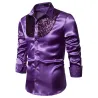 Glänzendes Metallic-Langarmshirt - mit dekorativen Pailletten