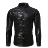 Glänzendes Metallic-Langarmshirt - mit Paillettenverzierungen