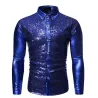 Glänzendes Metallic-Langarmshirt - mit Paillettenverzierungen