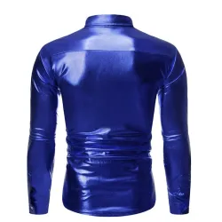 Glänzendes Metallic-Langarmshirt - mit Paillettenverzierungen