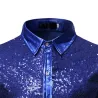 Glänzendes Metallic-Langarmshirt - mit Paillettenverzierungen
