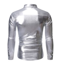Glänzendes Metallic-Langarmshirt - mit Paillettenverzierungen