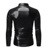 Glänzendes Metallic-Langarmshirt - mit Paillettenverzierungen