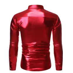 Glänzendes Metallic-Langarmshirt - mit Paillettenverzierungen
