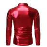 Glänzendes Metallic-Langarmshirt - mit Paillettenverzierungen