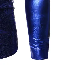 Glänzendes Metallic-Langarmshirt - mit Paillettenverzierungen
