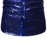 Glänzendes Metallic-Langarmshirt - mit Paillettenverzierungen