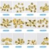 Goldene Nageldekorationen – Ozeanthemen