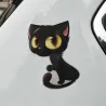 Big eyed black cat - car stickerStickers
