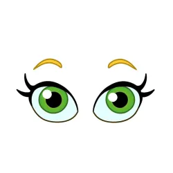 Vinyl-Autoaufkleber - große grüne Augen