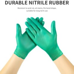 Einweghandschuhe aus Nitril - Mehrzweck - Wasserdicht - Grün - 100 Stück