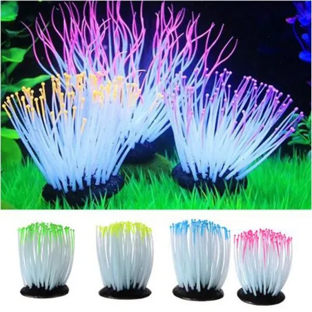 Aquariendekoration - leuchtende Anemone