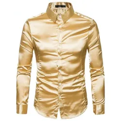 Langarmhemd aus Satin