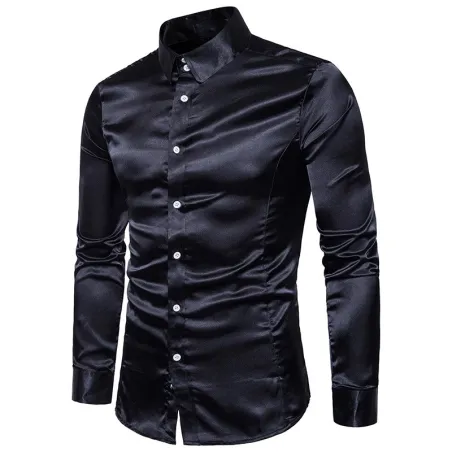 Langarmhemd aus Satin