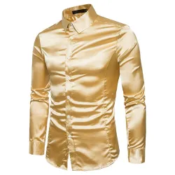 Langarmhemd aus Satin