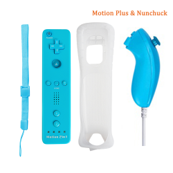 2 in 1 kabellose Fernbedienung – Motion Plus / Nunchuck – für Nintendo Wii / Wii U Joystick