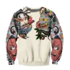 Japanische Kultur - Maskentätowierung gedruckt - Sweatshirt