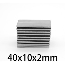 N35 - Neodym-Magnet - starker rechteckiger Block - 40 mm * 10 mm * 2 mm