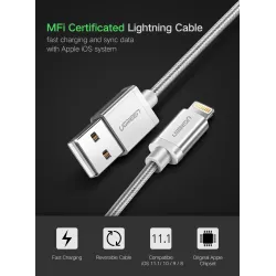 Ugreen - 24A MFi - USB zu Lightning - Datenkabel - Schnellladegerät