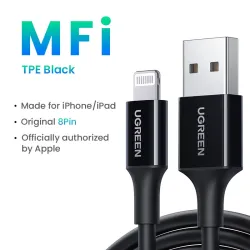 Ugreen - 24A MFi - USB zu Lightning - Datenkabel - Schnellladegerät