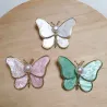 Muschelschmetterling mit Perle - Brosche