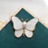 Shell butterfly with pearl - broochBrooches