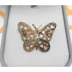 Shell butterfly with pearl - broochBrooches