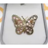 Muschelschmetterling mit Perle - Brosche