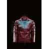 Kurze Lederjacke - dekorative Aufnäher
