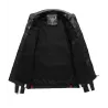 Kurze Lederjacke - dekorative Aufnäher