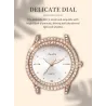 SUNKTA – elegante Quarzuhr mit Kristallen – Roségold