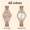 SUNKTA – elegante Quarzuhr mit Kristallen – Roségold