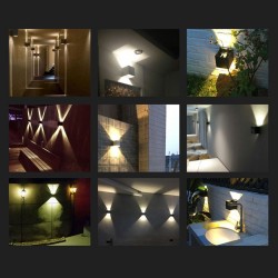 Square LED wall lamp - adjustable - IP65 waterproof - AC85-265V - 6WWall lights