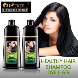 Fruchtkräuter – schwarzes Shampoo – permanente graue Haarfarbe – 500 ml – 2 Stück