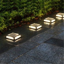 Solar-Boden-/Gartenleuchte – wasserdicht – 12 LED