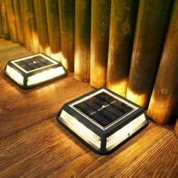 Solar-Boden-/Gartenleuchte – wasserdicht – 12 LED