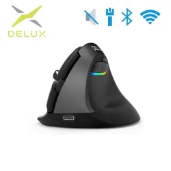 M618 – 2,4 GHz – vertikale Mini-Funkmaus – Bluetooth 4 – Dual-Modus – wiederaufladbar – geräuschlos