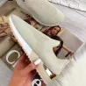 Mesh sports sneakers - slip on shoes - with high platformShoes