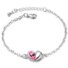 Silberarmband - mit Herz / Kristall