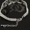 Luxurious silver bracelet with crystalsBracelets