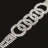 Luxurious silver bracelet with crystalsBracelets