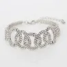 Luxurious silver bracelet with crystalsBracelets