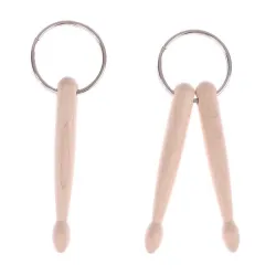 Mini-Trommelstöcke aus Holz - Schlüsselanhänger