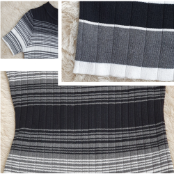 Elegantes gestreiftes Minikleid
